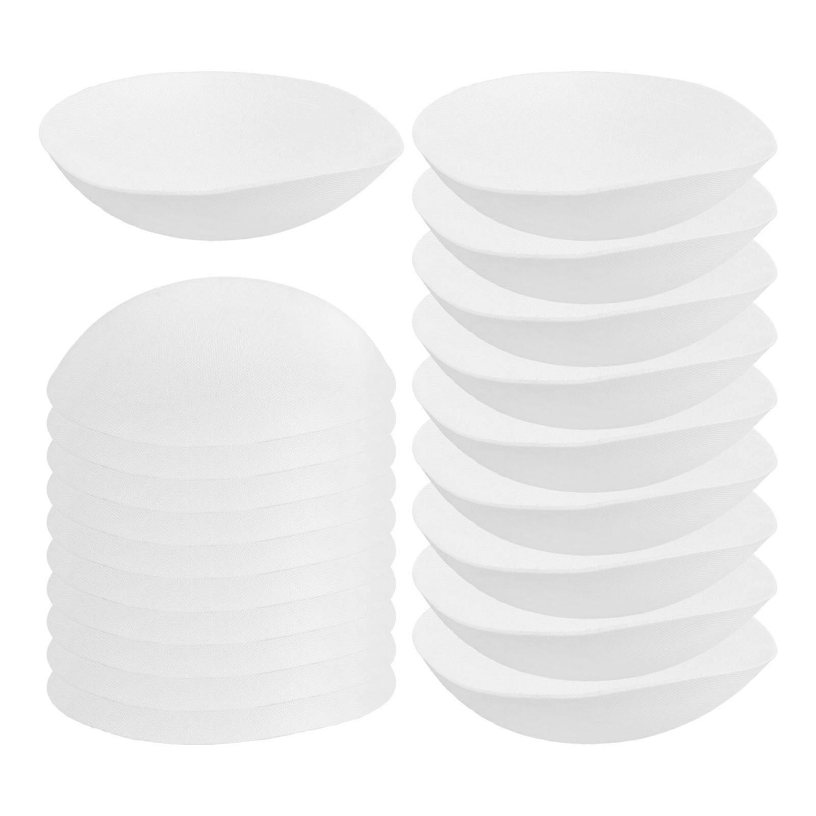 Sports Bra Pads Sponge Bra Padding Insert Removable 10Pairs White