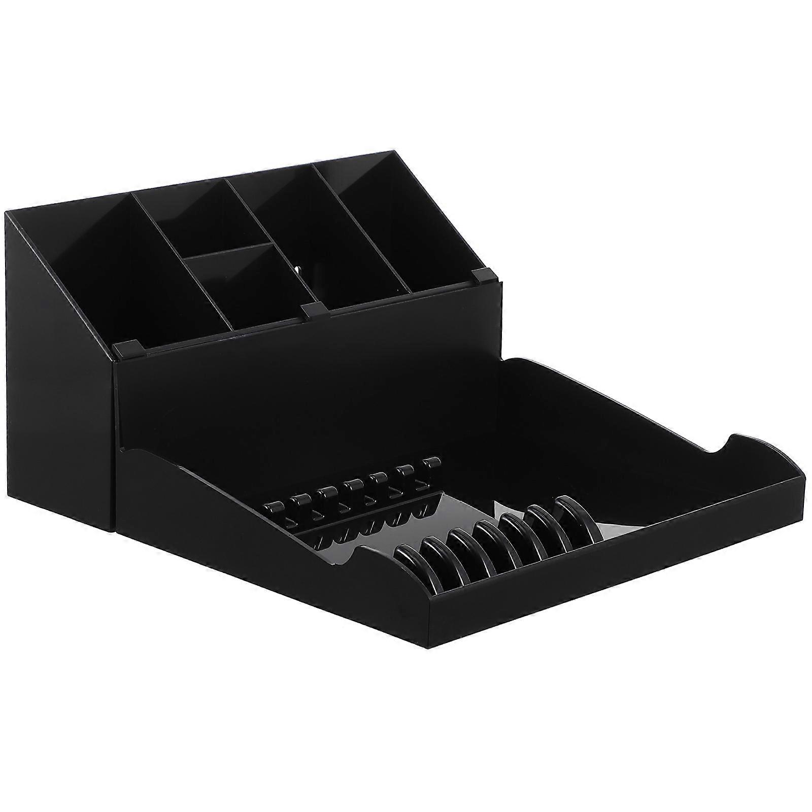 Hair Cutting Tool Organizer Storage Holder with Tray for Scissors, Combs, and Clips – Lightweight and Durable Design for Hairdressing Accessories