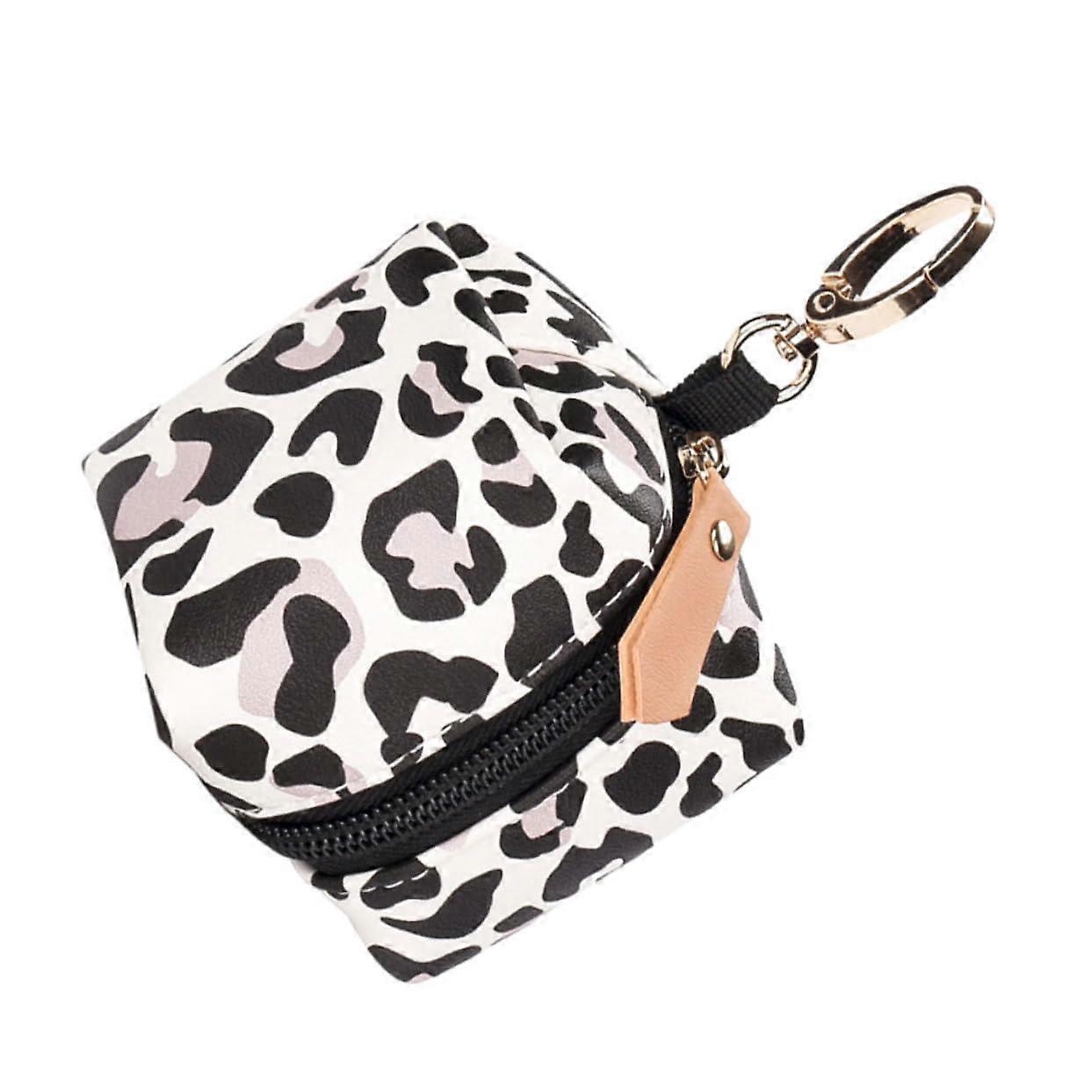 Waterproof Pacifier Holder Portable Storage Pouch for Pacifiers for Diaper Bags Protects Against Dirt Lightweight and Practical Leopard Print