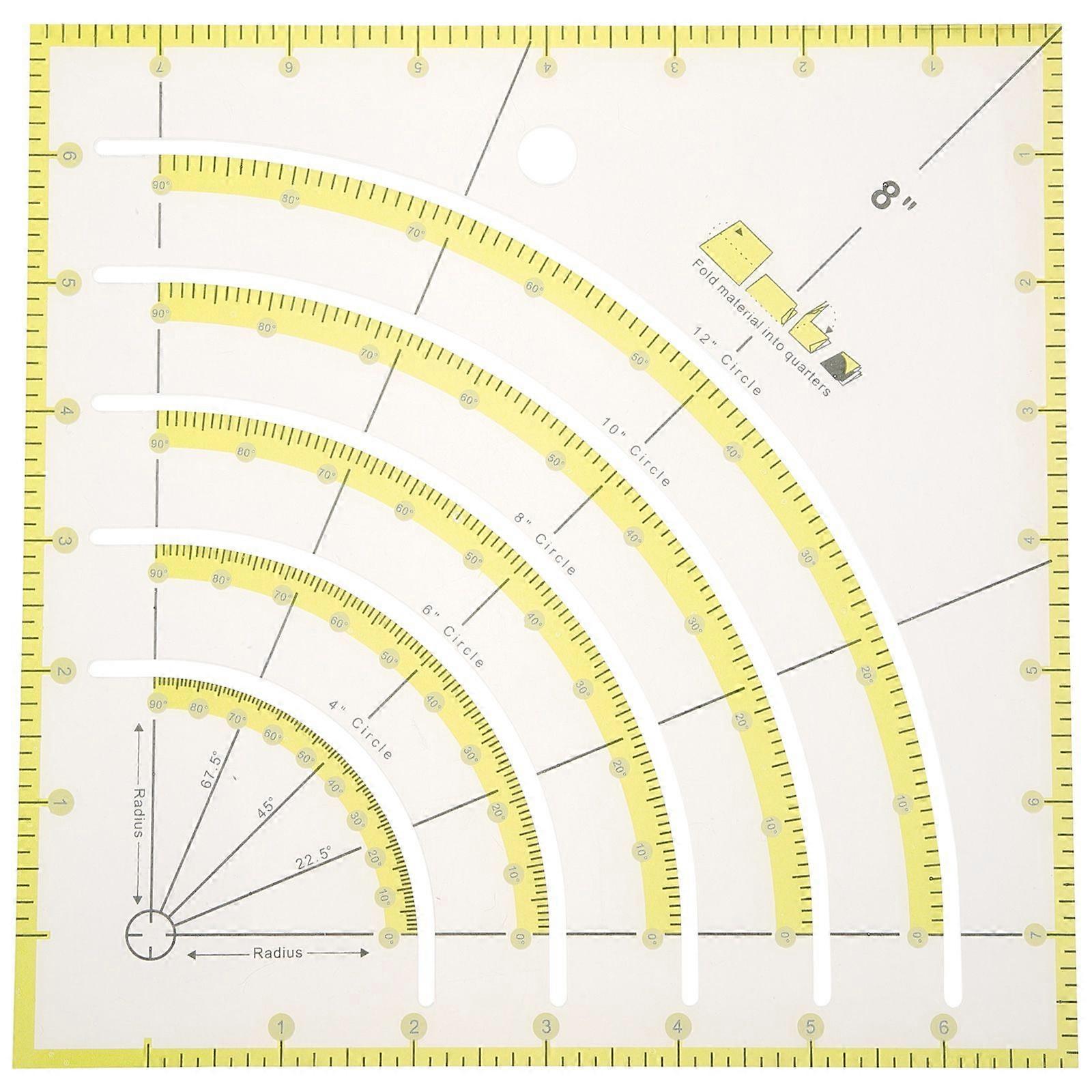 Quilting Ruler Multi-functional Acrylic Ruler for Cutting Fabric Sewing Supply