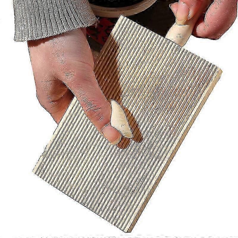 Wooden Gnocchi Boards and Butter Paddles for Rolling Dough, A Gnocchi Paddle and Pasta Making Tool Roller
