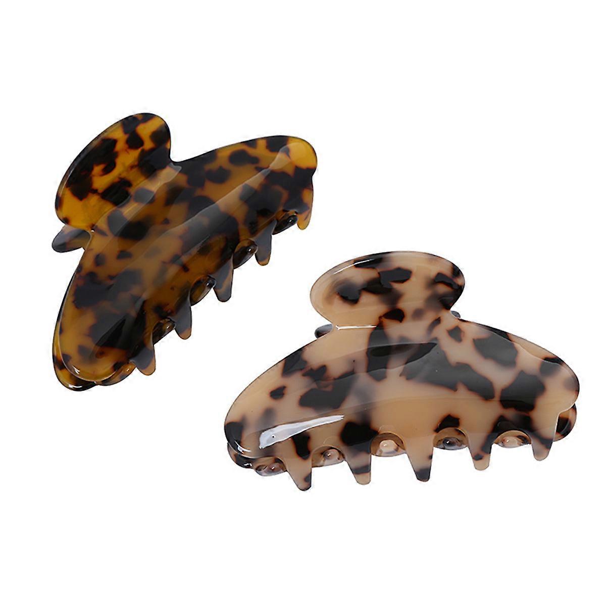 Here's a polished and professional product description based on your input:
**2pcs Vintage Hair Claw Clips Set – Acetate Jaw Clips for Women |