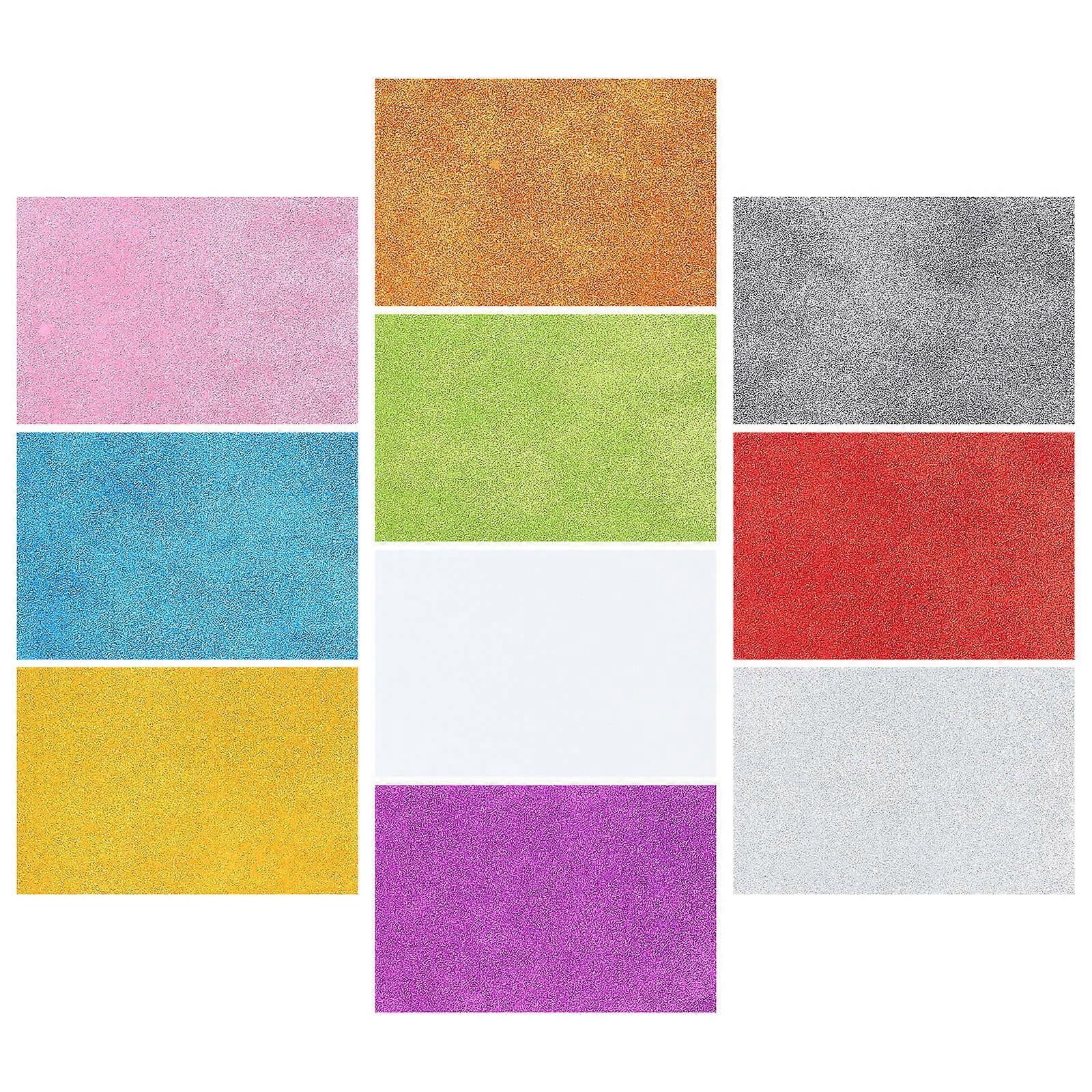 Decorative Sponge Paper Glitter Construction Paper A4 Size Handcraft Decoration Paper For Beginners Experienced Users 10Pcs