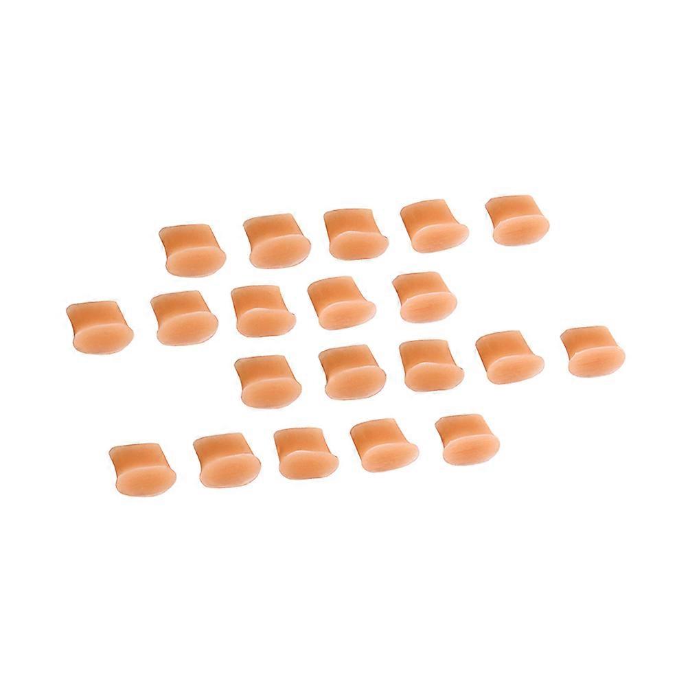 Durable Silicone Pads for Flute Use Light Brown 20 Pieces 1.5 inch