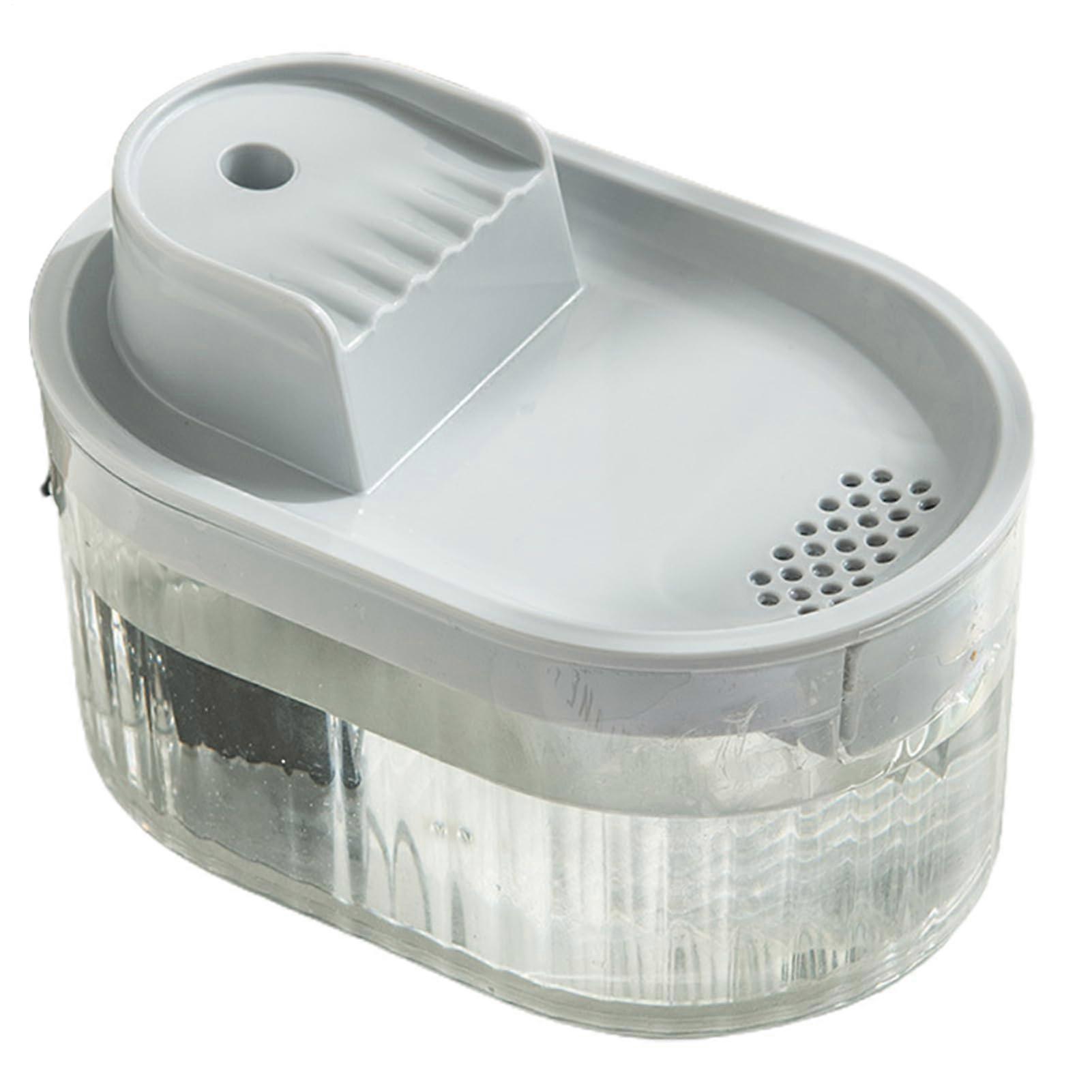 Katzenbrunnen Für Die Wohnung, 1,5L Automatischer Trinkbrunnen Mit Leisem Trinkspender Und Tiernapf In Hellgrau B