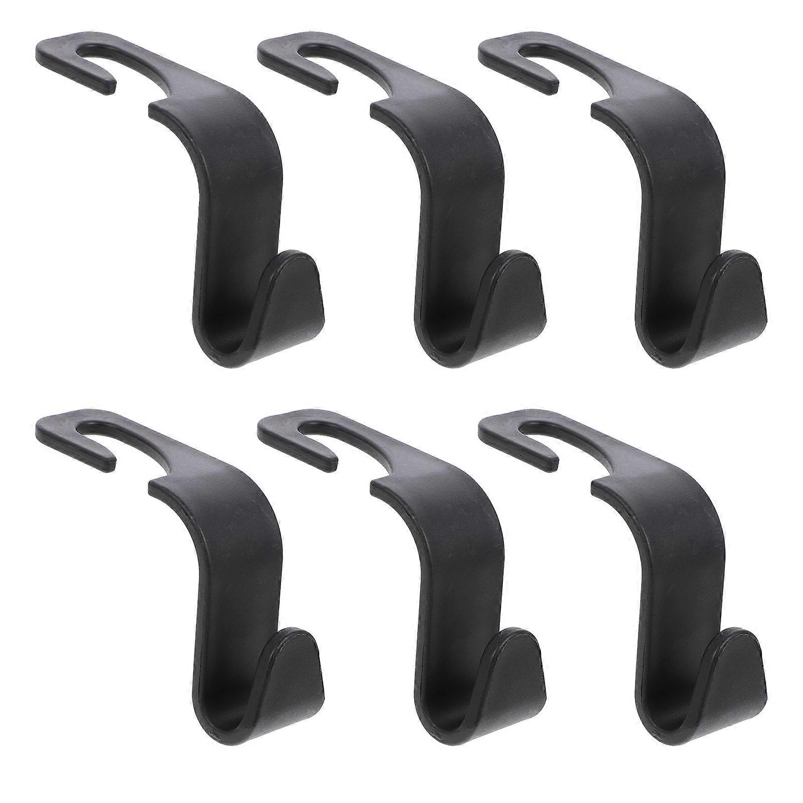 Seat Back Storage Hooks Car Use Travel L-Shaped Practical Material 6Pcs