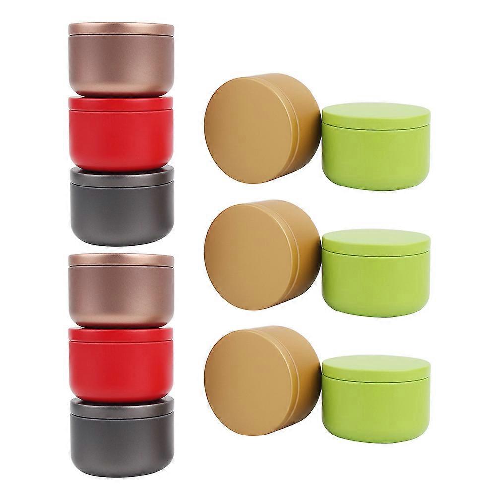 Aluminum Storage Canister Set Creative Lightweight Jars for Various Uses 12 Pieces Multi Color