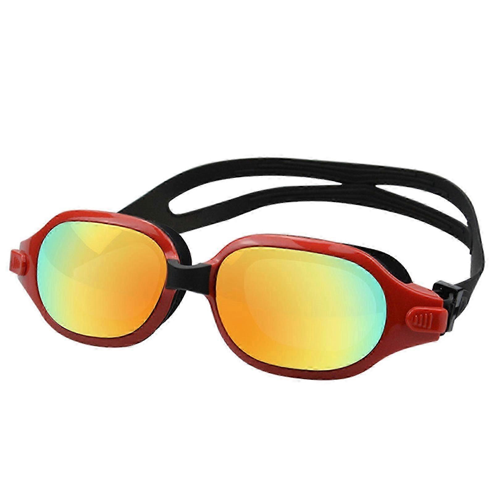 Lunettes de natation Wide View Anti Fog & UV Lunettes de natation pour Audlt, lunettes de natation sans fuite pour hommes femmes jeunes réglables