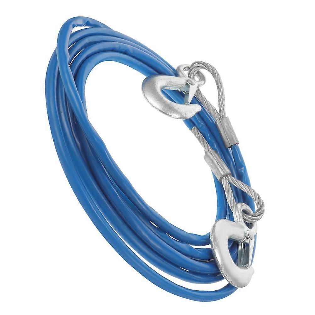 Boat Winch Strap With Hook Tow Rope For Cars Drivers Steel Wire 157.20X2.00X0.04IN 1Set