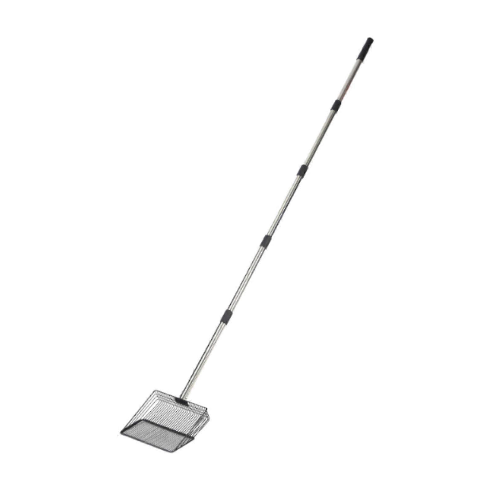 Litter scoop with long handle for easy cleaning
