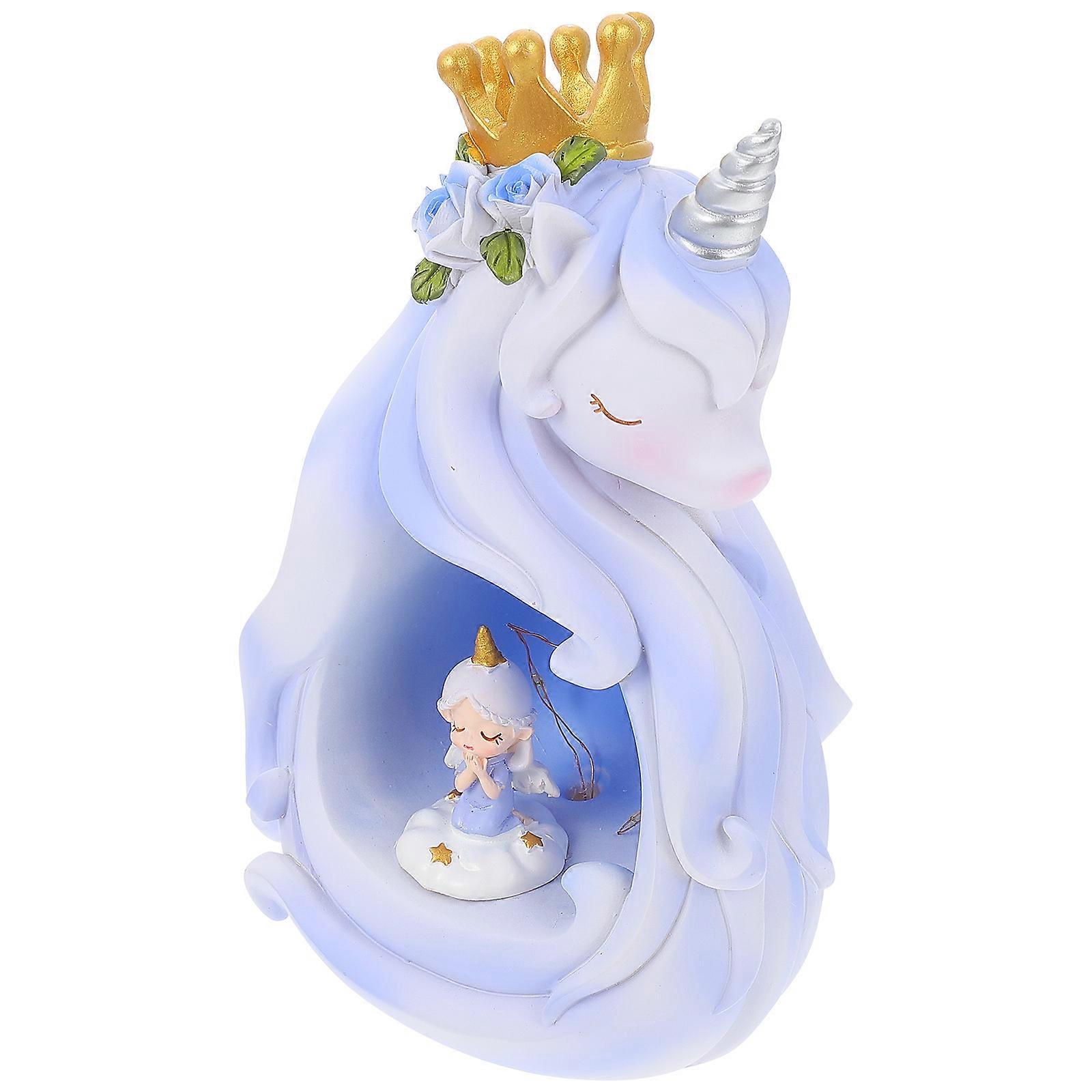 Creative Unicorn Desktop Lamp 1Pcs Resin Material Suitable For Holiday Decorative Use