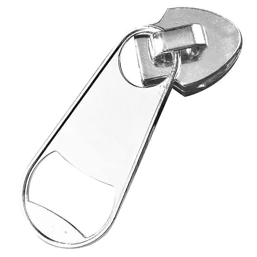 Bottle Opener with Magnetic Design for Home Use Made of Metal in Silver Color 6 x 2.5 Inches