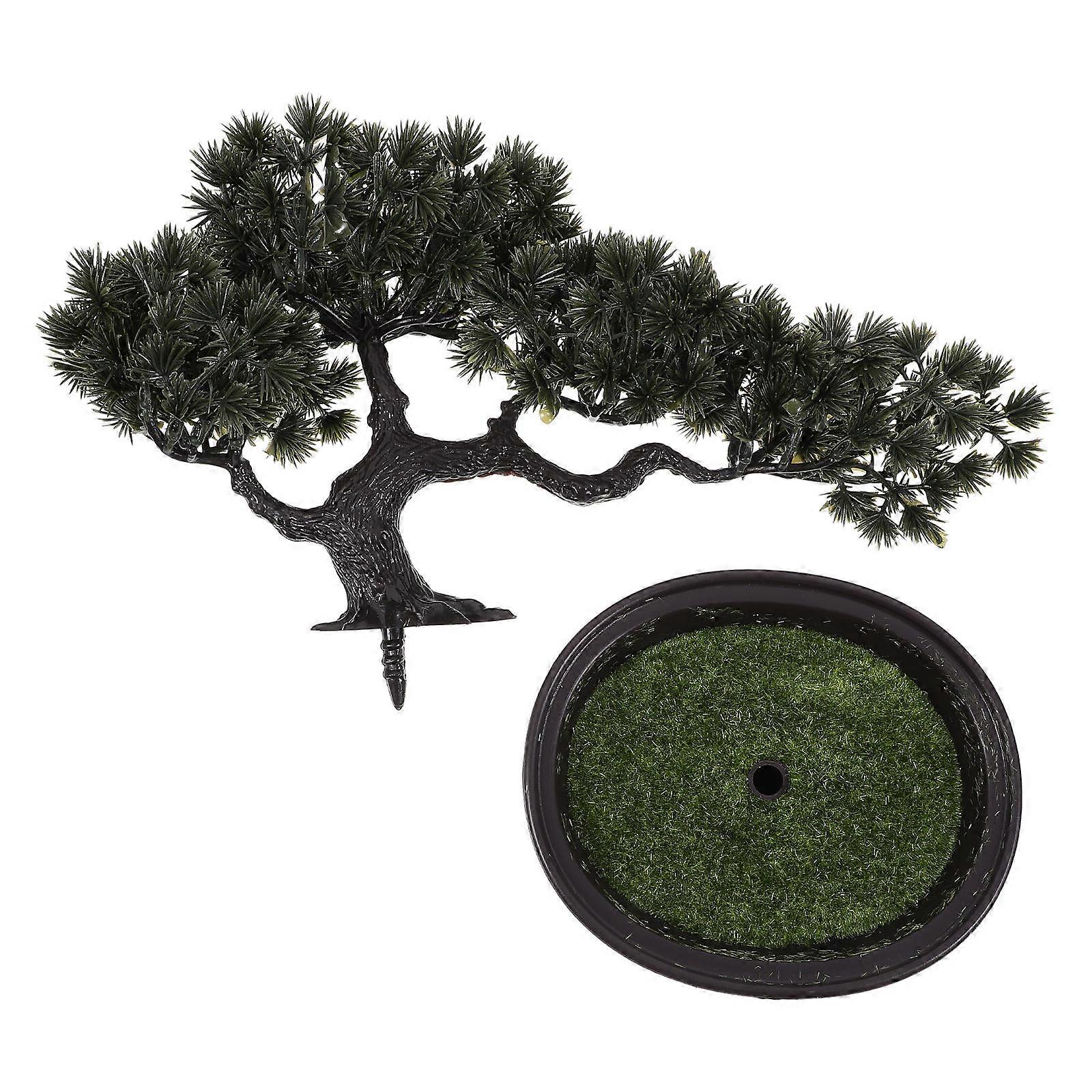 Artificial Potted Plants Bonsai Tree Faux Plants Zen Garden Lifelike Welcome Tree Miniature Indoor Decor for Home Office Desk Table