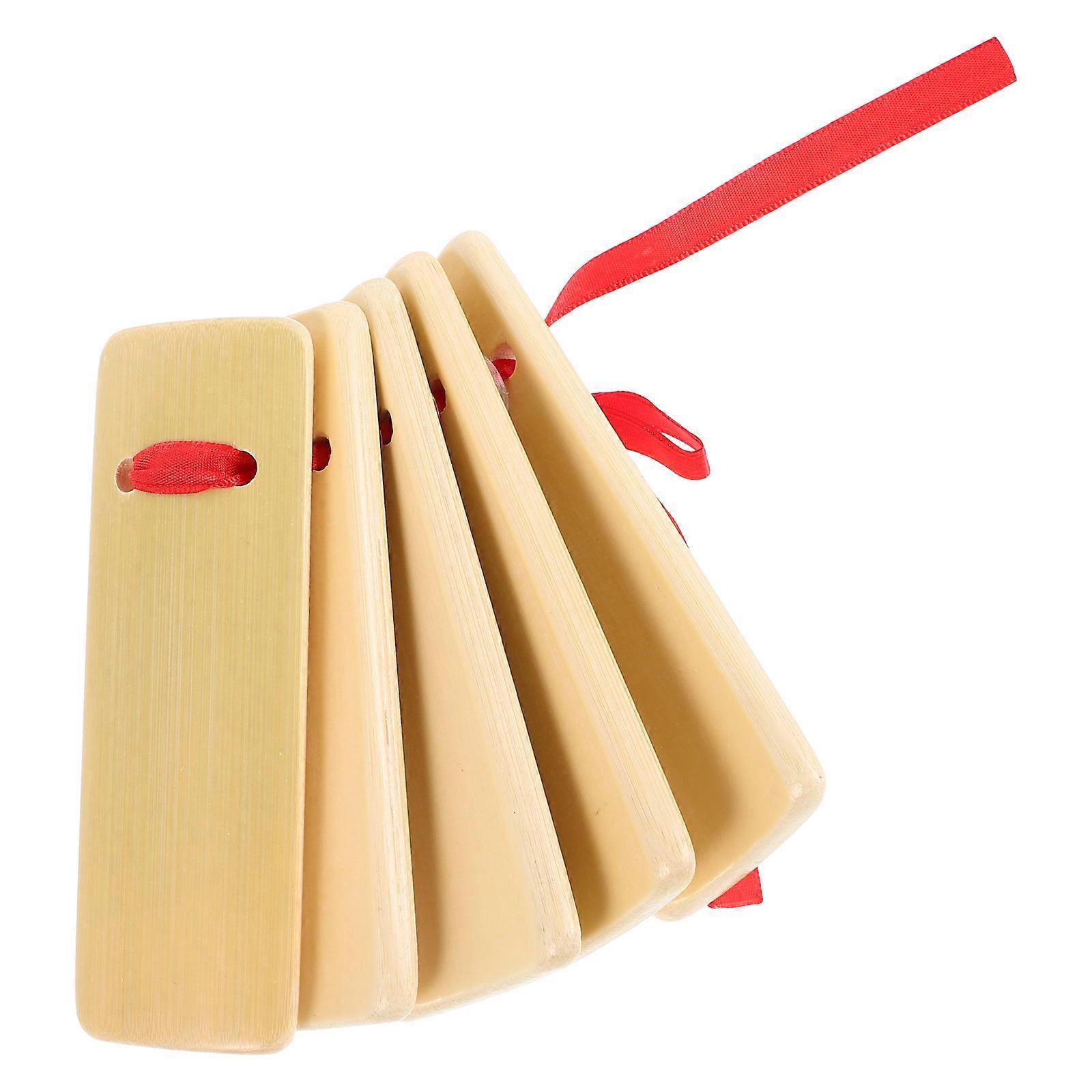 5pcs Bamboo Kuaiban Clapper for Beginners Allegro Clapper for Children Traditional Instrument for Stage Performances