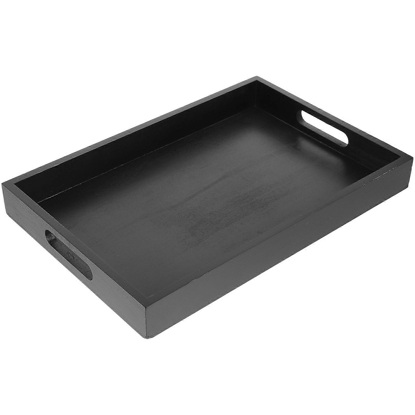 Rustic Serving Tray for Food, Fruits, and Snacks – Easy to Clean Decorative Table Tray for Home and Kitchen Use