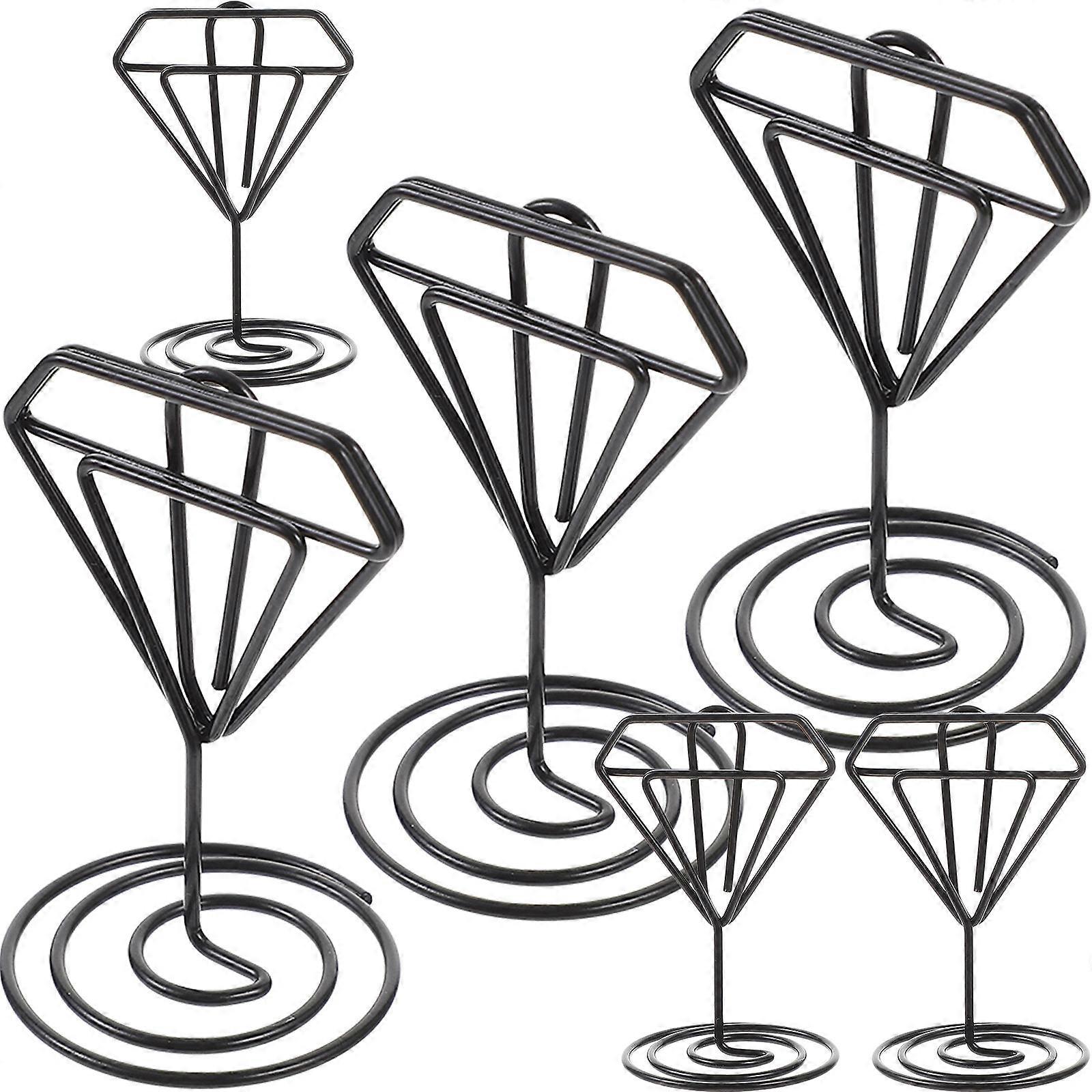6pcs Wedding Place Card Holders, Memo Clips for Table Numbers & Photos, Elegant Design with Stable Base for Weddings & Events