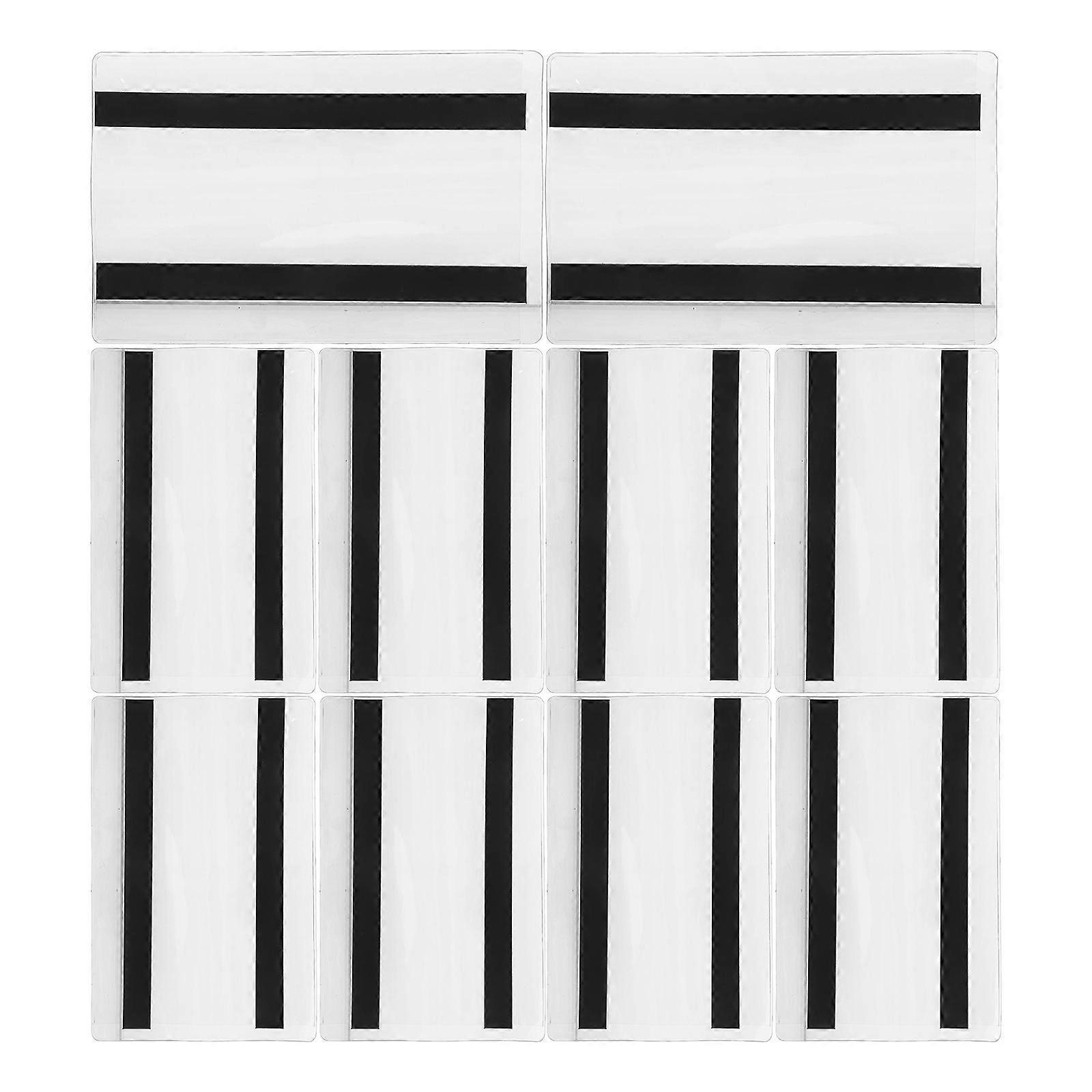 Magnetic File Cabinet Label Holders Transparent Plastic For Classrooms Hold Labels 15.20X9.80X0.20CM 10Pcs