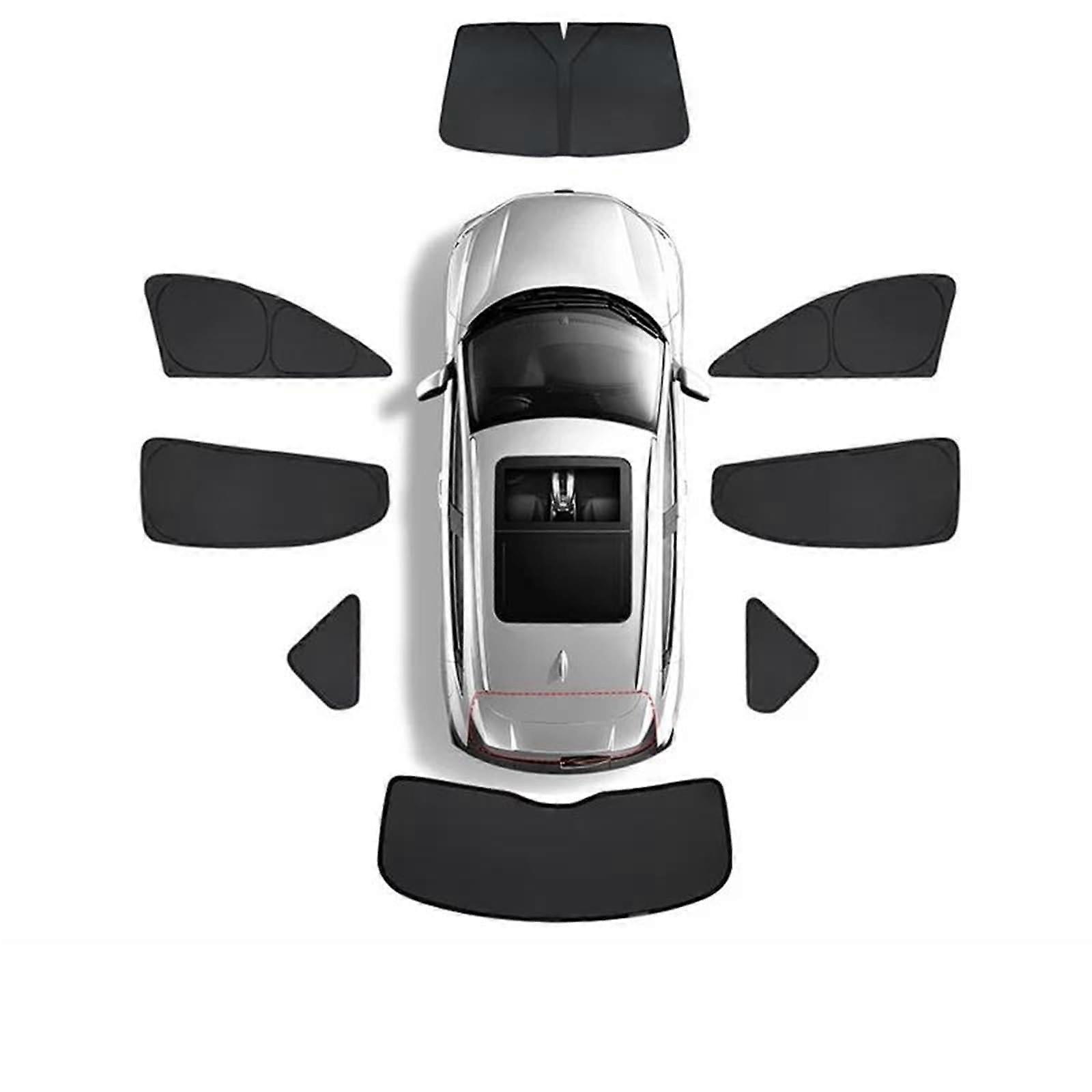 For Jeep For Grand Cherokee WK2 2014 2015 Full Coverage Sunshade Car Window Visor Sun Blind Black Foldable Car Window Sunshade (All Window)