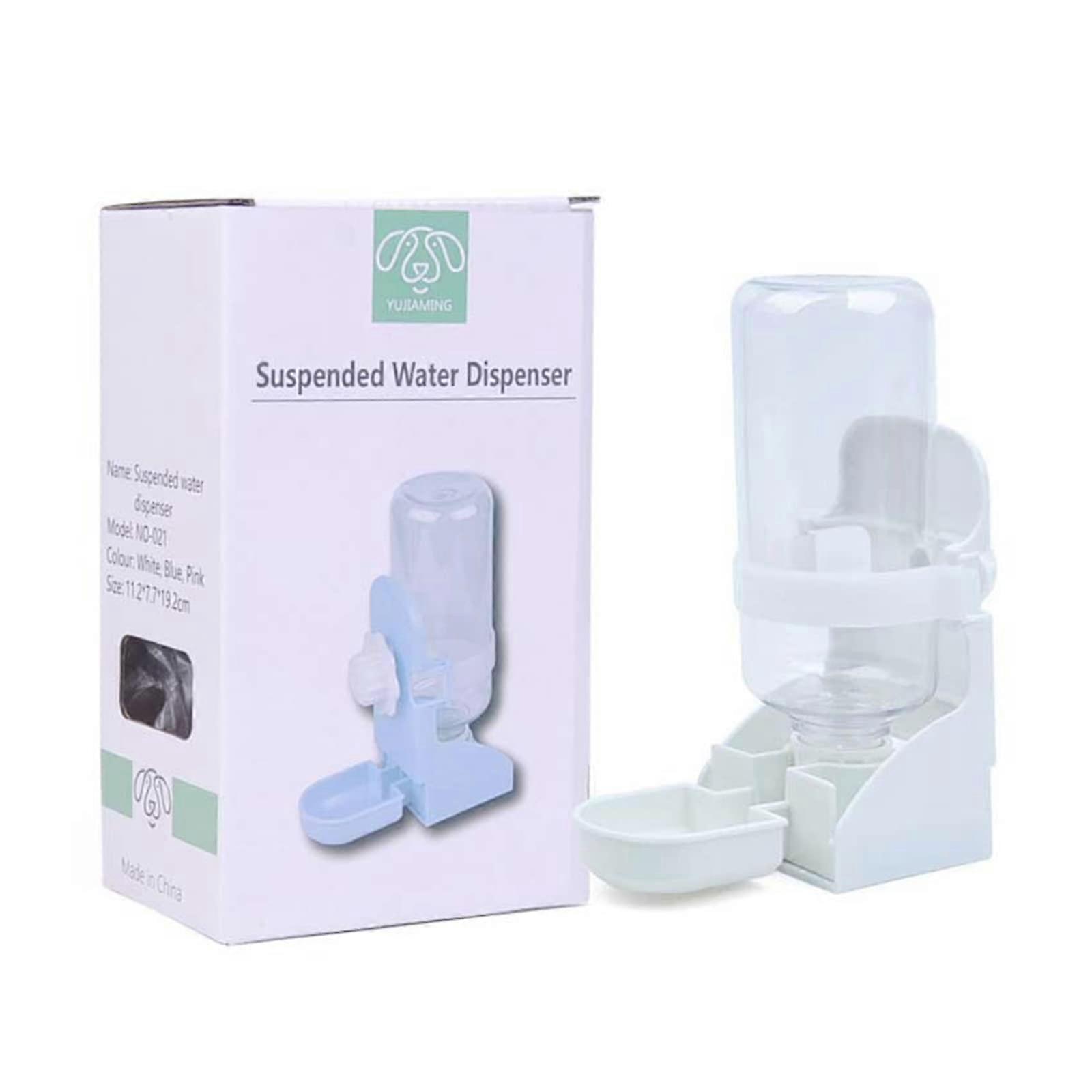 Pet Feeder Hanging Automatic Feeder Water Dispenser for Dogs - White, Adjustable Size, BPA-Free Material, Easy Fill Design