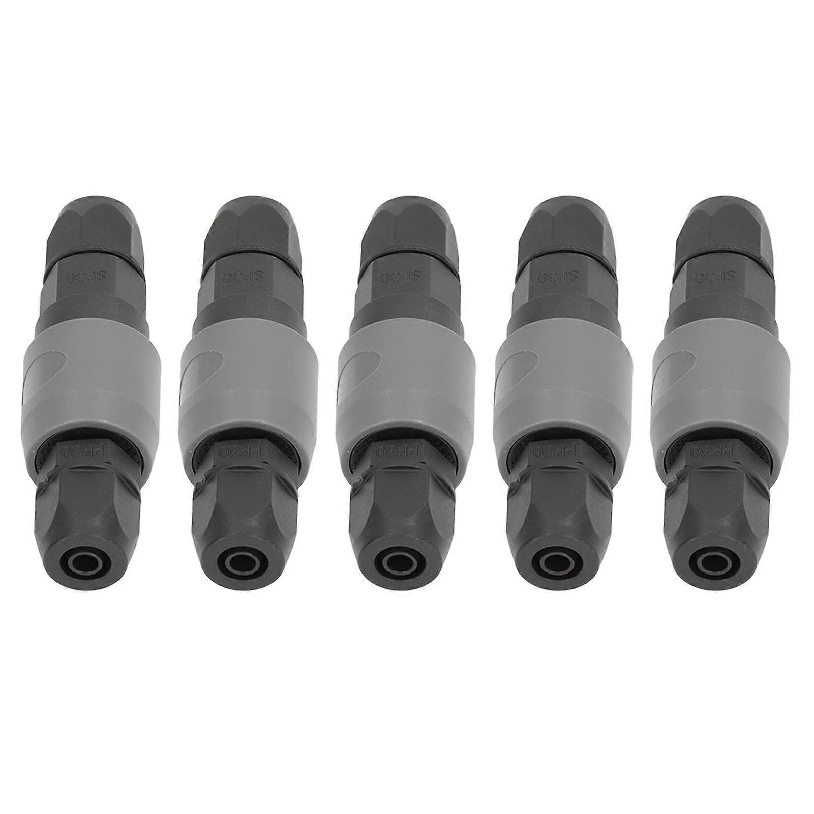 5 Set Pneumatic Quick Connector C Type Self Locking Air Compressor Hose Coupler Plug Socket(SP+PP30 )