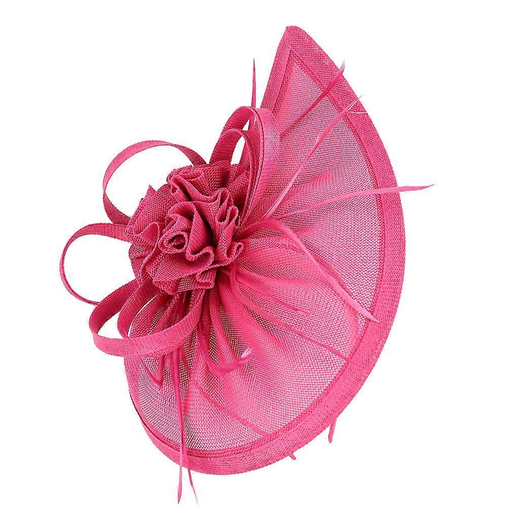 Stylish Round Headpieces For Women In Rosy For Photos And Stage Performance 1Pack