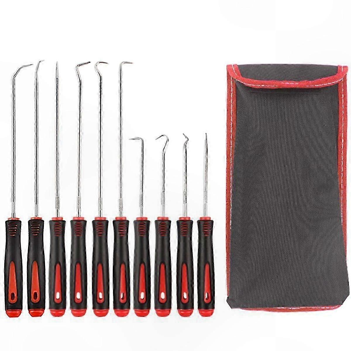 10-Piece Non-Slip Hook and Pick Tool Set for Automotive Maintenance