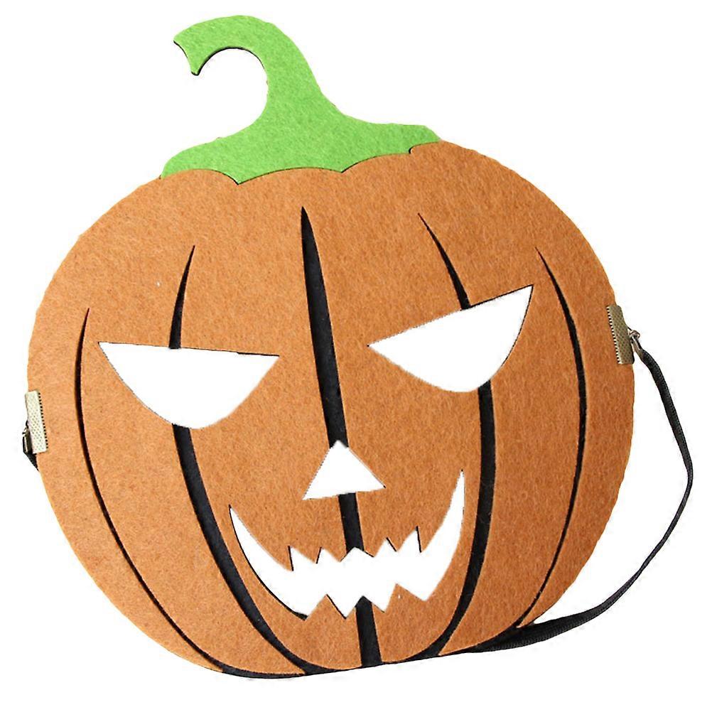 Felt Pumpkin Mask Halloween Costume Party Prop Style For Kids And Adults 22 X 18 X 0 5 Cm 1Pcs