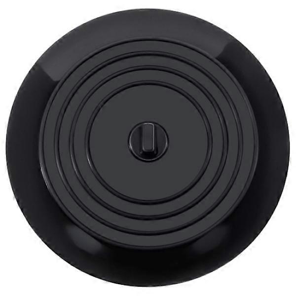 Silicone Sink Stopper, Black, 15 cm