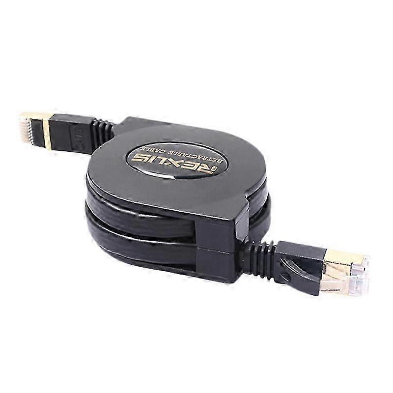 REXLIS 5FT Cat7 RJ45 LAN Cable Adjustable Retractable Ethernet Cable Flat Internet Network Cable for