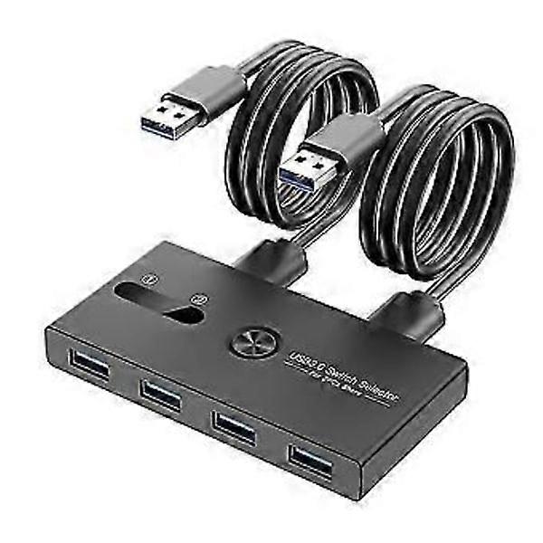 USB 3.0 Switch 2 In 4 Out KVM Docking Station Printer Sharing Device Monitor Adapter KVM Converter