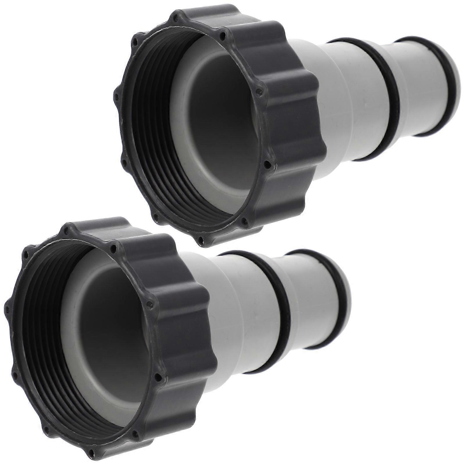 Pvc Hose Adapter Replacement Hose Adapter For Swimming Pool Maintenance Grey 10.8X6.7X6.7Cm No-Leak Connection 2Pcs