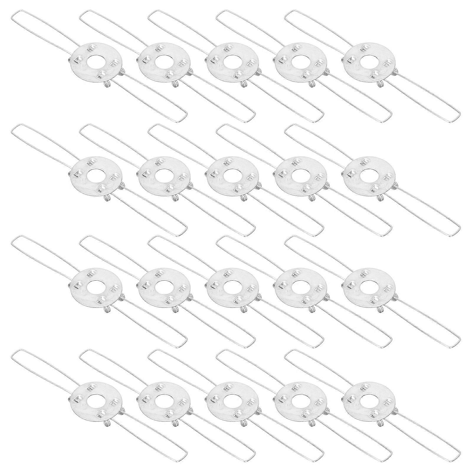 White Iron Lampshade Spring Clips for Stable Fixing and Easy Installation 2-forks Structure Supports