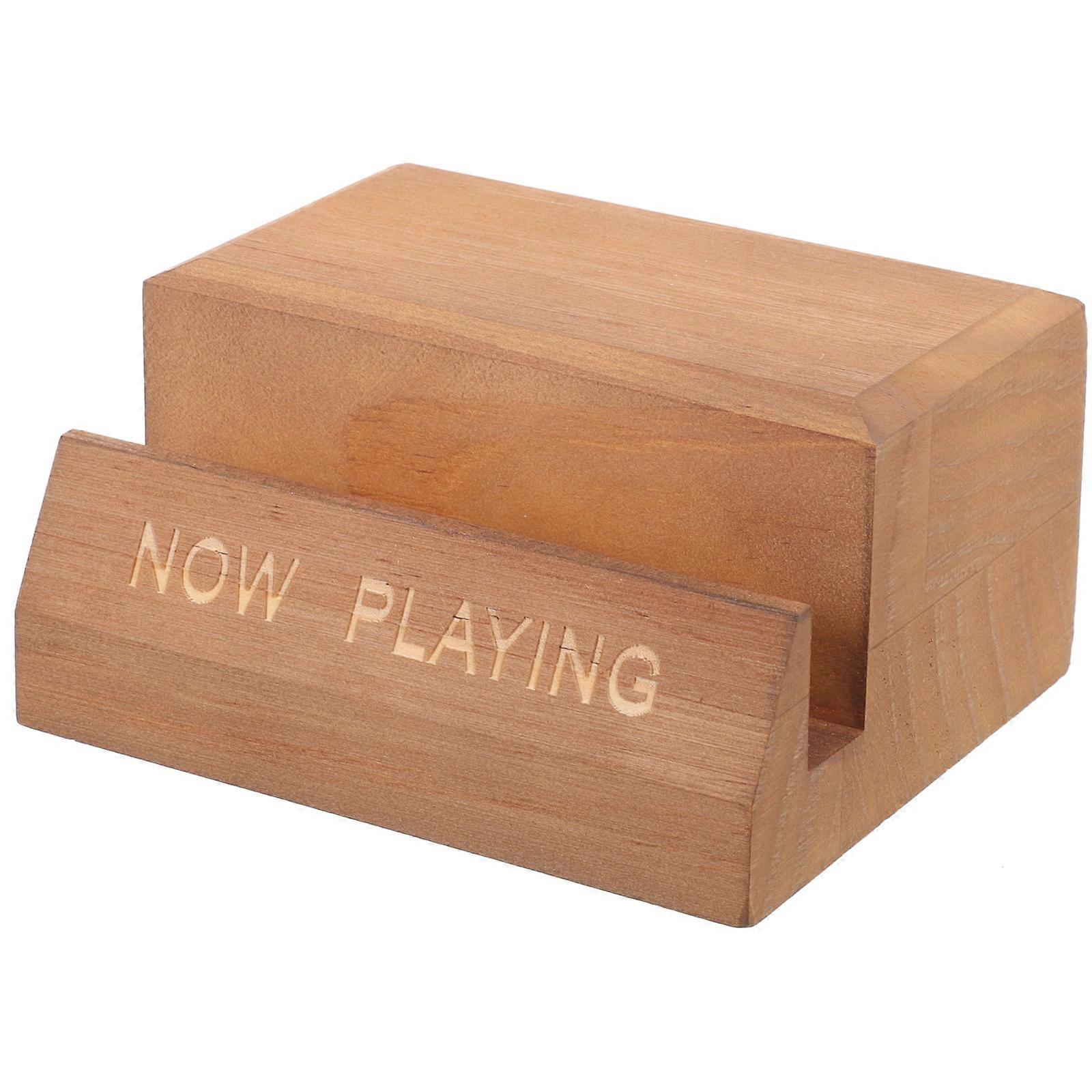 Wood Record Holder Vinyl Record Display Stand Home Use 12.50X10.50X6.50CM Space Saving 1Pack