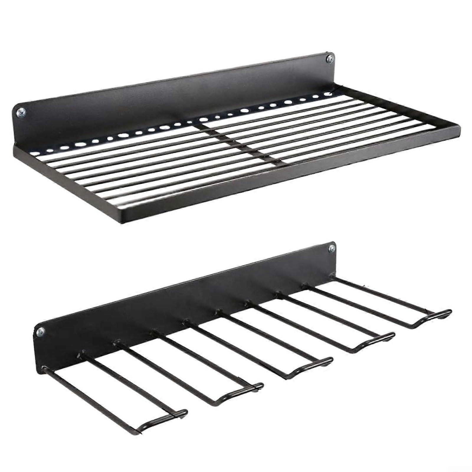 Steel drill storage rack, wall mount, tool organizer, 2tier holder for workshop, garage storage