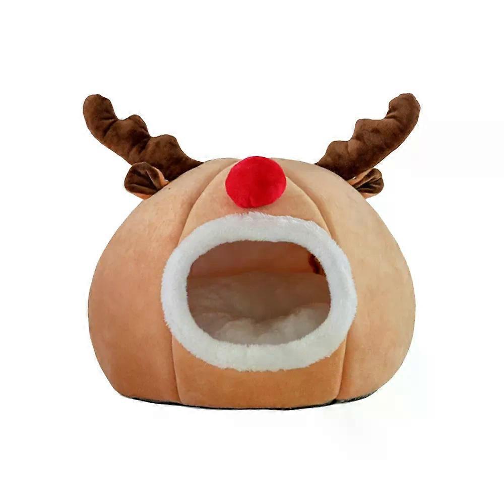 Pet Nest Christmas Puppy Home Removable Bed Three-dimensional Sponge Cat Litter Warm Shape Windproof Sleeping Kitten Cave