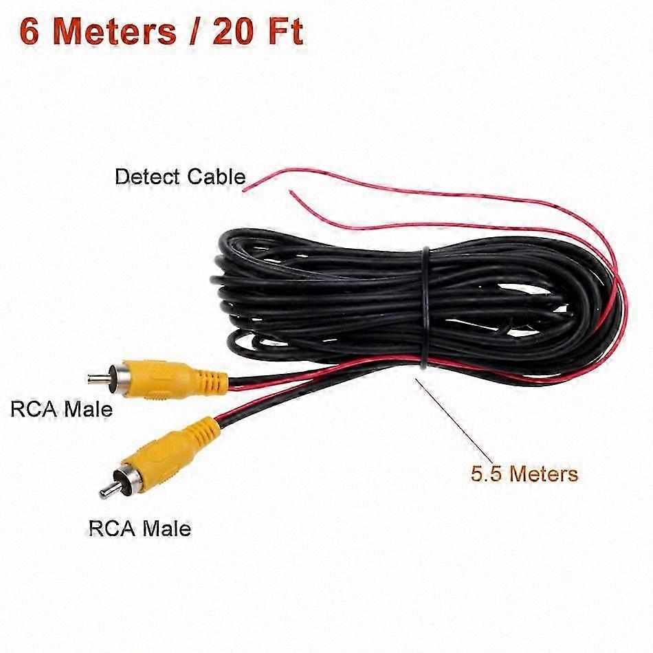 Car Reverse Camera Extension Cable with Trigger Wire - 5 to 20 Meters Length Options
