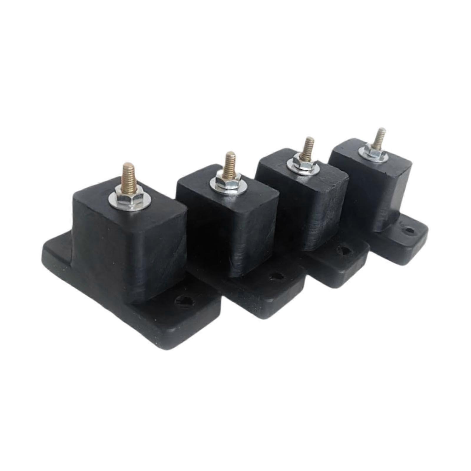 Rubber Vibration Isolator 4-Pack With Robust Mounting Brackets For Equipment