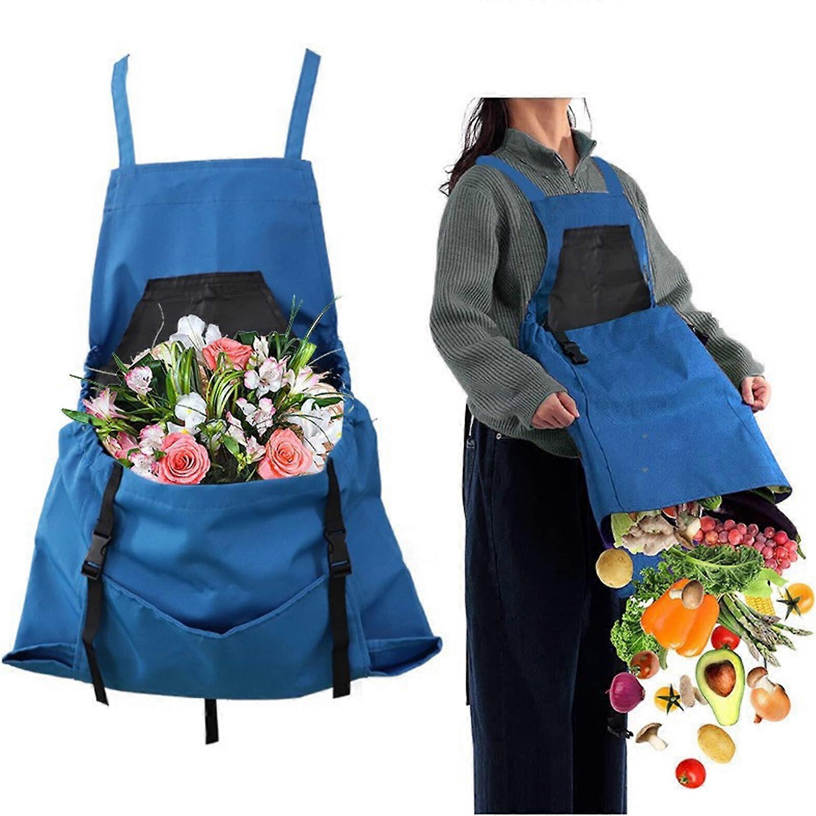 Gardening apron with 7 pockets, waterproof Oxford, adjustable strap