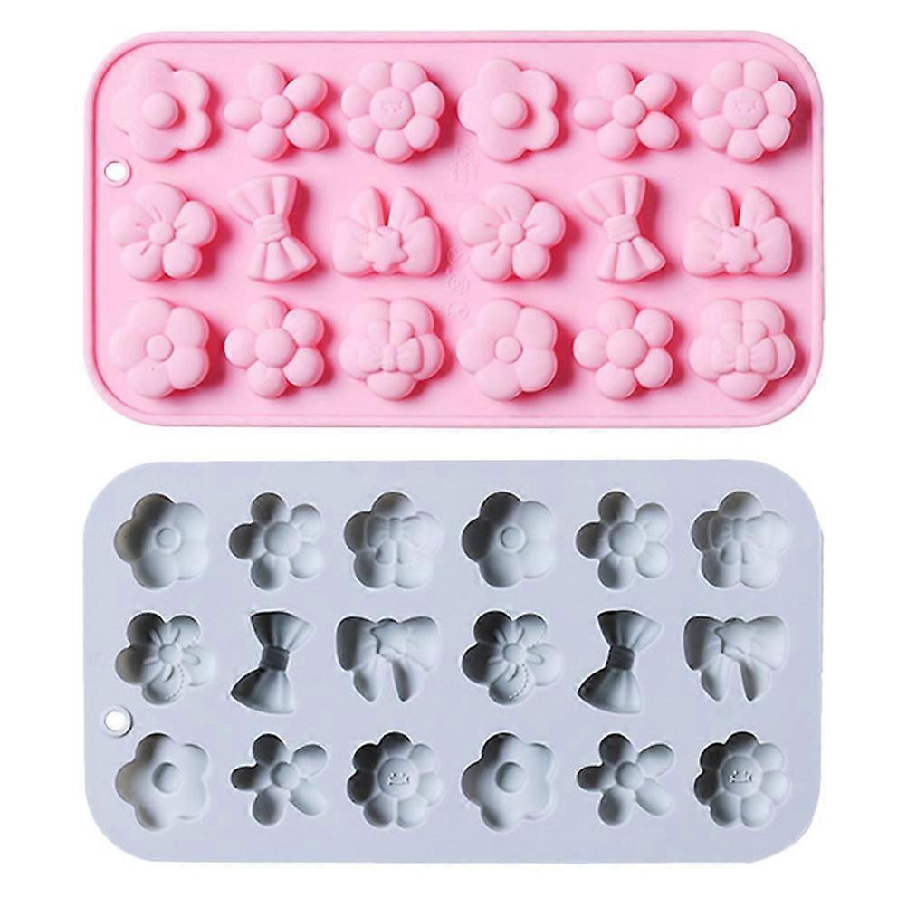 Baking Molds Silicone Candy Molds With Flower Shape For Bakers And DIY Enthusiasts Assorted Color 2Pcs