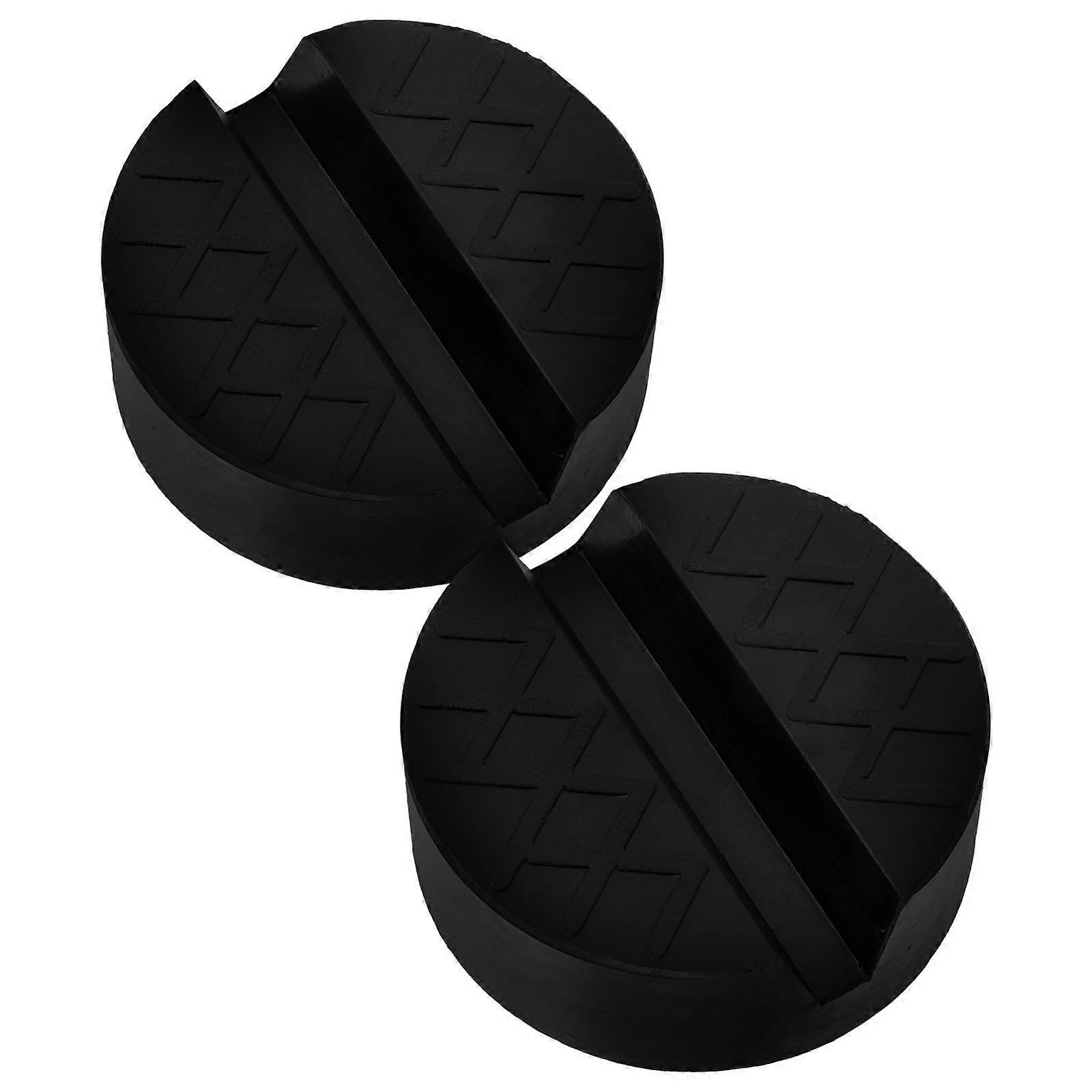2pcs Jack Pads for Floor Rubber Stabilizer with Slotted Design, Frame Rail Protection, Easy Installation, Automotive Maintenance Use