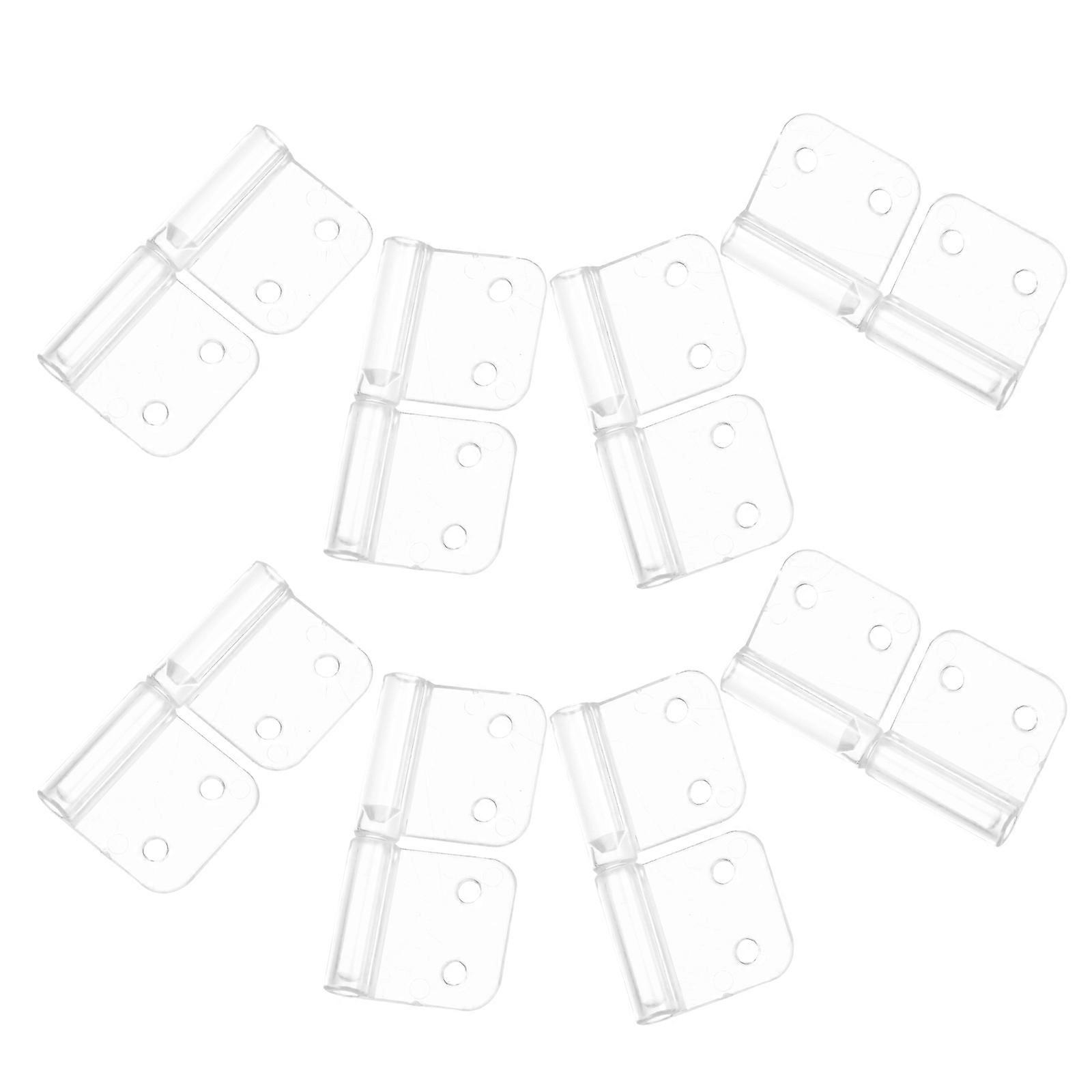 Acrylic Mini Hinges Transparent Folding Hinges for Cabinets Boxes DIY Projects Durable Detachable Design Home Office Use
