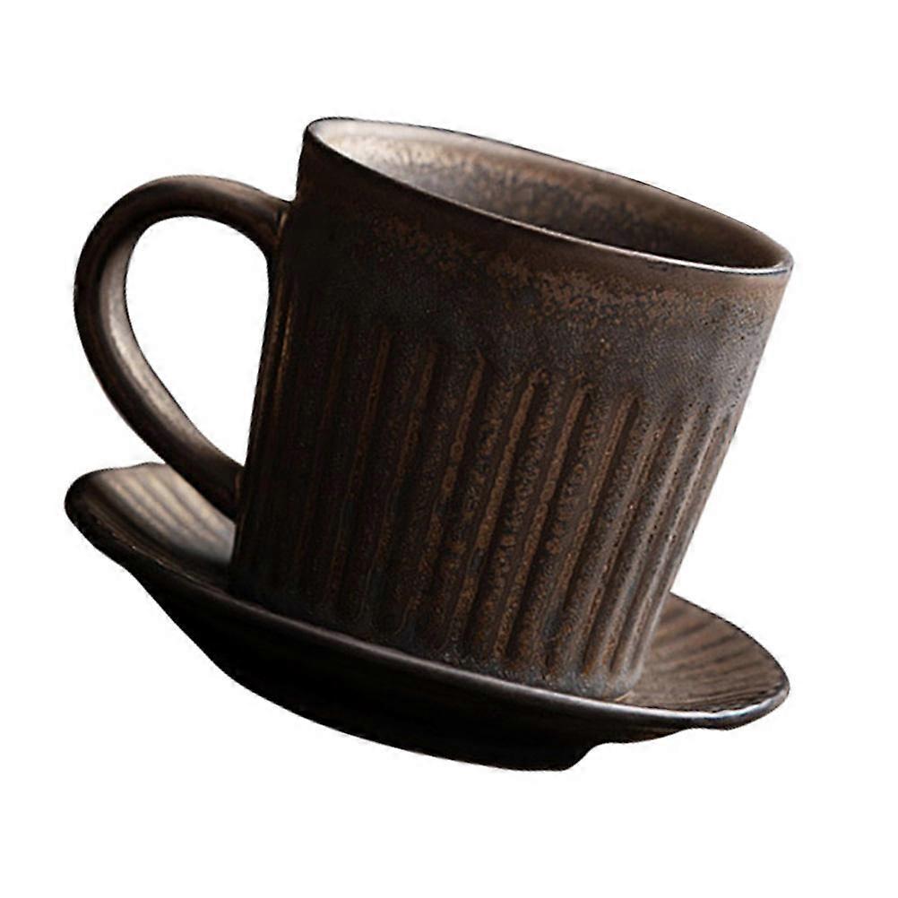 Porcelain Coffee Mug For Office Use Simple Design Houseware With Food Plate 1 Set