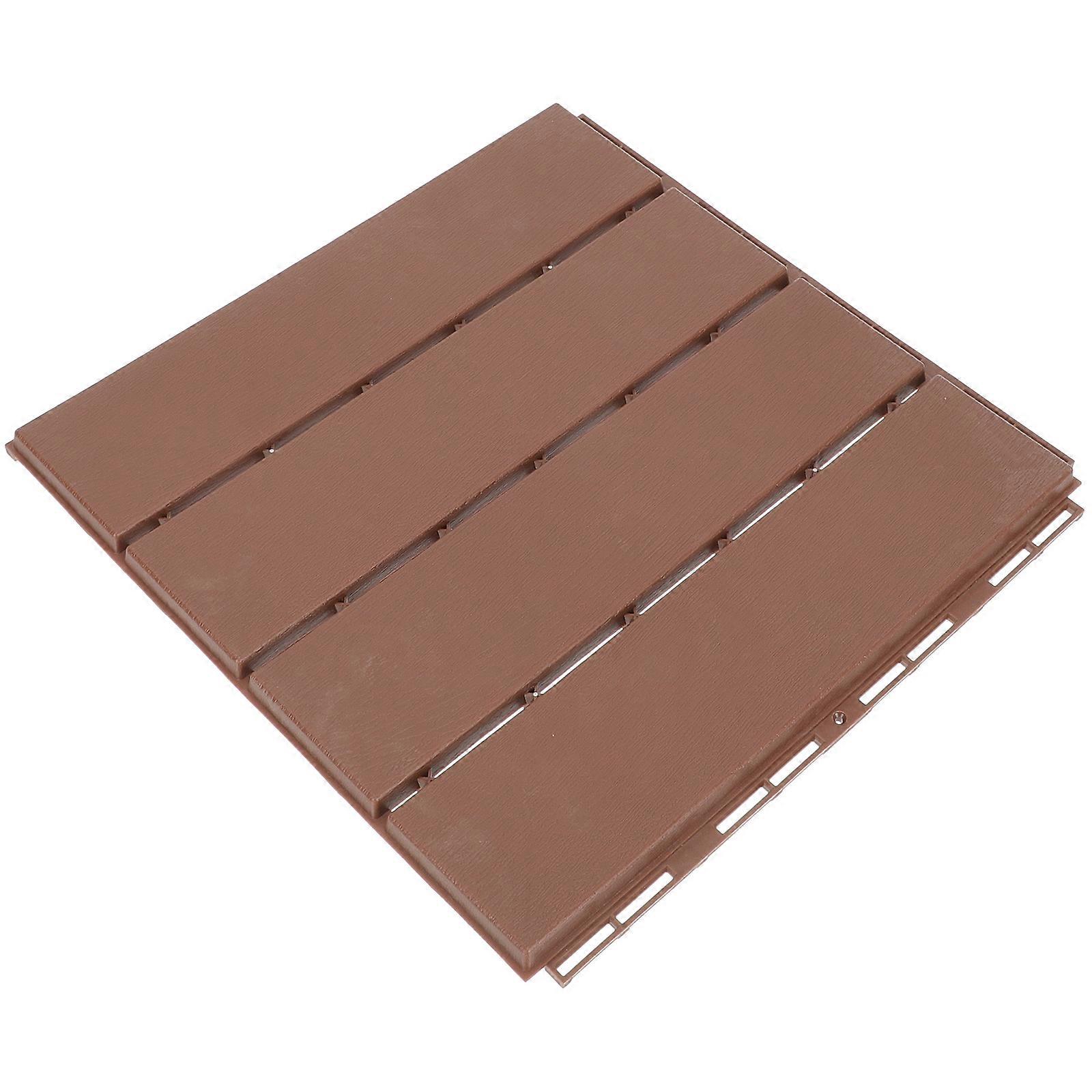Outdoor Deck Flooring For Garden And Patio Easy Installation Water-Resistant Coffee 1Set