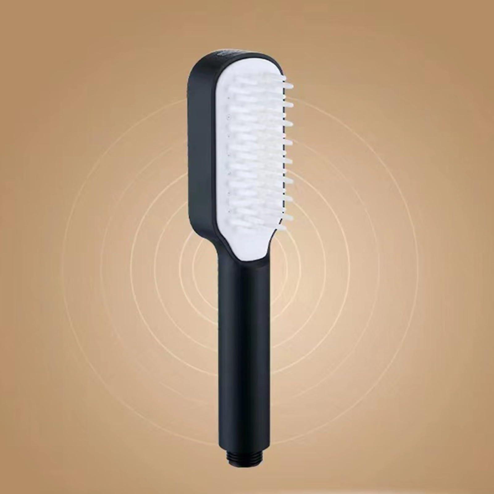 Shower head, pressure shower head with 2 spray modes, multifunctional cleaning tool (black)