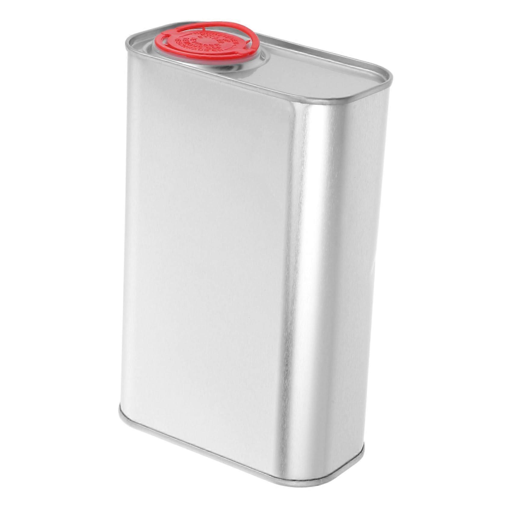 Leakproof rectangular metal canister for motorcycles, ATVs, with easypour spout. Multipurpose.