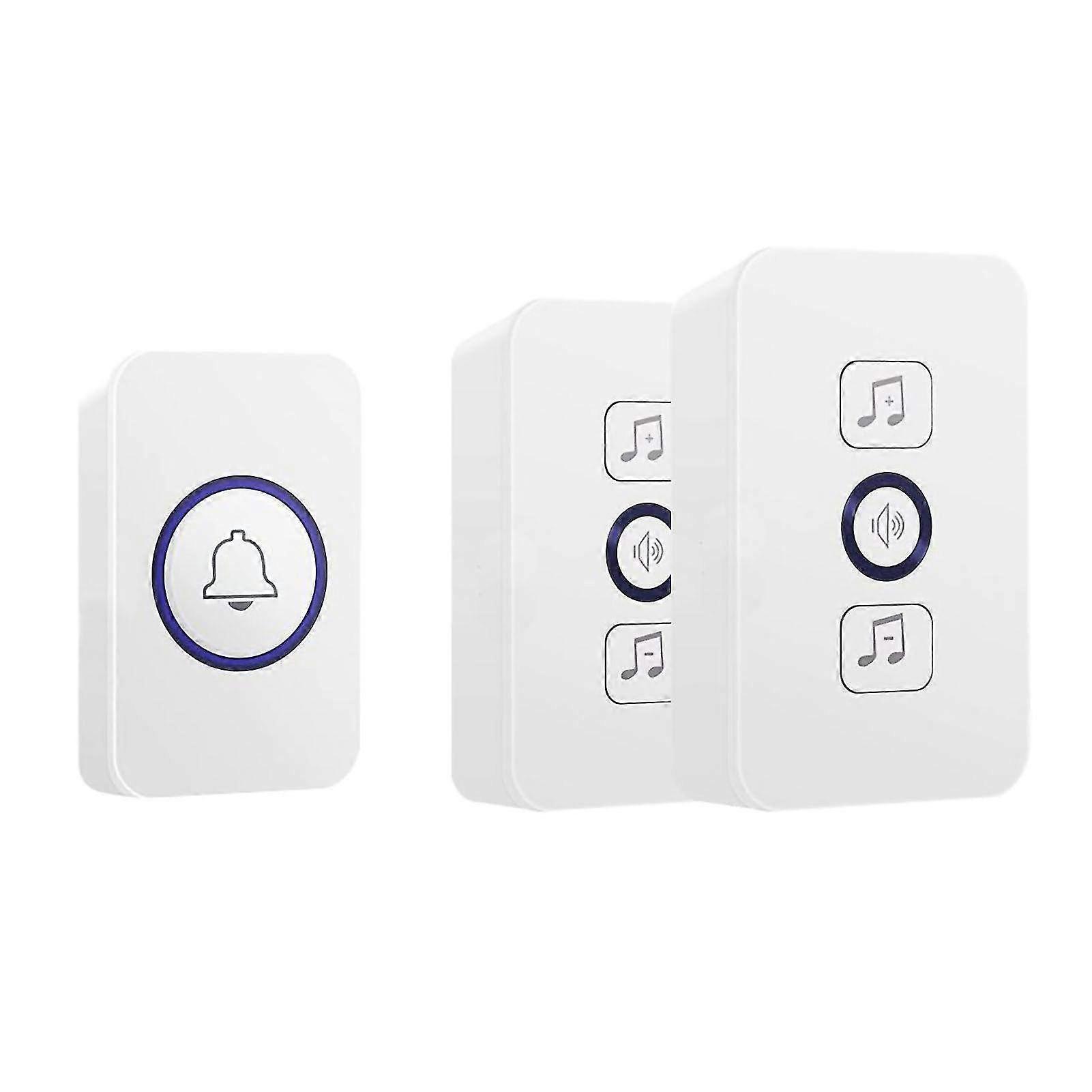 Wireless Caregiver Pager Alert System with Call Bell - 1 Transmitter & 1 Receiver for Home Use with Elderly Patients & Disabled Individuals