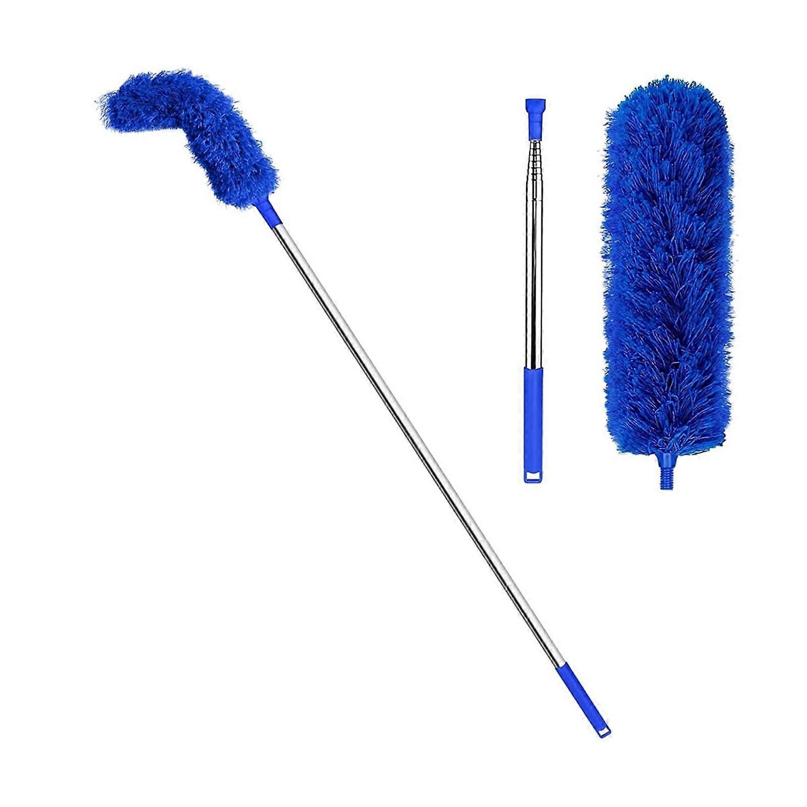 Gutter cleaning brush, roofer tool with extendable telescopic pole, 2.4 m protective cleaning tool, easily removes leaves