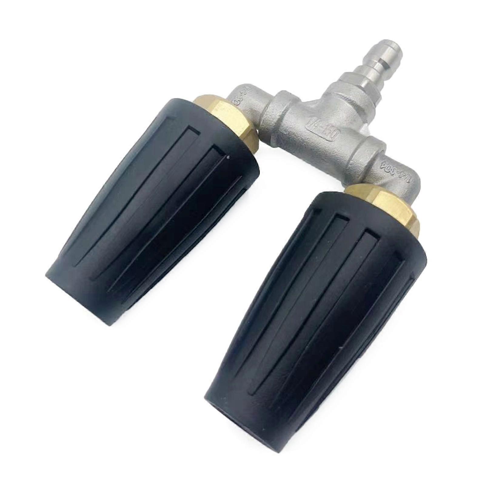 Twin Spray Nozzle Pressure Washer 360 Rotating Power Washer Nozzle Twin Spray 4-6 GPM 4000PSI 12mm Quick Connector Multicolor