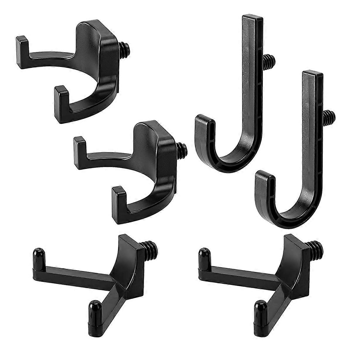 6 Pcs ABS Storage Shed Tool Hooks,Shed Tool Hangers Include J-Shape,U-Shape and V-Shape,Storage Shed Shelves