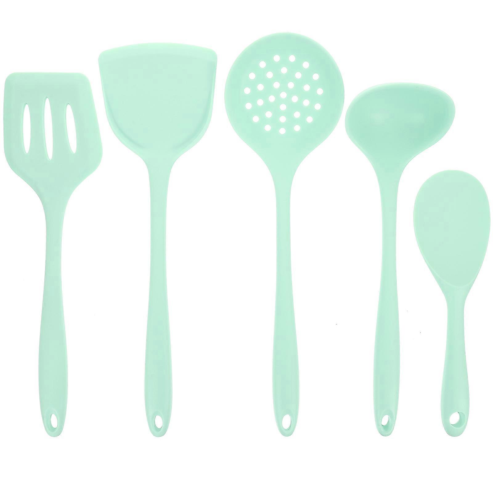 Silicone Spatula Set Heat Resistant Kitchen Tool for Nonstick Cookware, Practical Design with Hanging Loop for Home, Restaurant, and Hot Pot Use